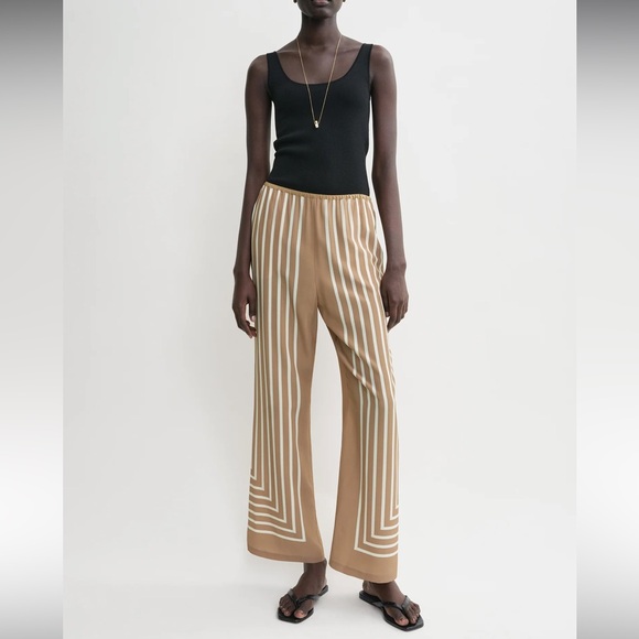 Toteme Monogram Silk Slacks - Picture 9 of 15